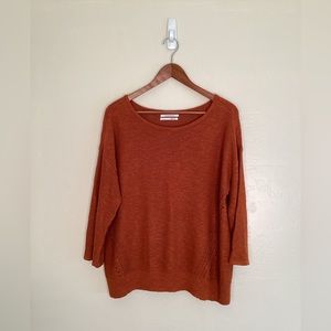 Anthropologie 3/4 Sleeve Knit Sweater Size Small